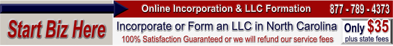 Incorporate in North Carolina or form a North Carolina LLC